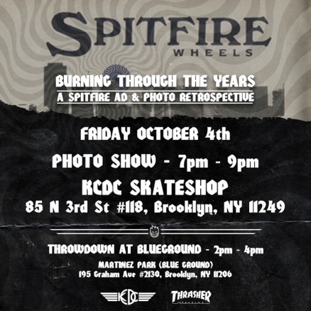 <span class='eventDate'>October 04, 2019</span><style>.eventDate {font-size:14px;color:rgb(150,150,150);font-weight:bold;}</style><br />Spitfire&#039;s &quot;Burning Through The Years&quot; Ad and Photo Retrospective