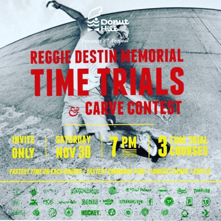 <span class='eventDate'>November 30, 2019</span><style>.eventDate {font-size:14px;color:rgb(150,150,150);font-weight:bold;}</style><br />Reggie Destin Memorial Time Trials 2019