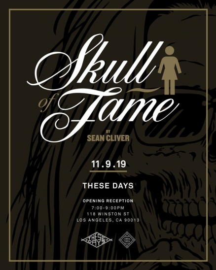 <span class='eventDate'>November 09, 2019</span><style>.eventDate {font-size:14px;color:rgb(150,150,150);font-weight:bold;}</style><br />Sean Cliver&#039;s &quot;Skull of Fame&quot; Art Show