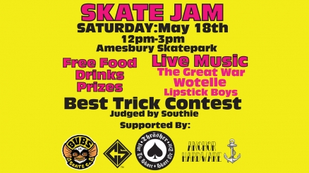 <span class='eventDate'>May 18, 2024</span><style>.eventDate {font-size:14px;color:rgb(150,150,150);font-weight:bold;}</style><br />Corner Store Skate and Screen&#039;s &quot;Skate Jam&quot; Event