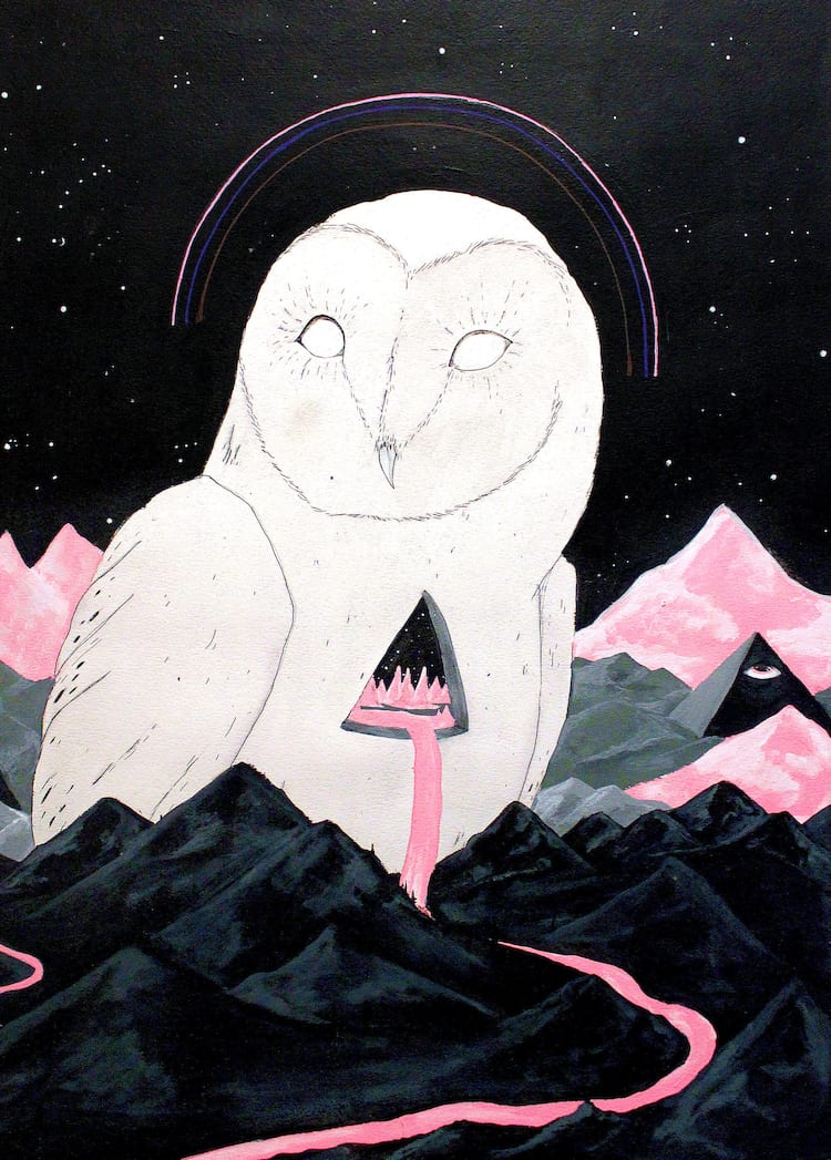Canvas Sandy Peraza owl