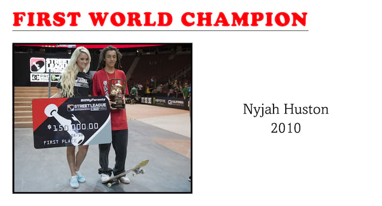 First Black Skateboarding World Champion Nyjah Huston SLS 2010