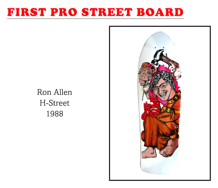 First Black Skater with a Pro Street Board Ron Allen H-Street 1988