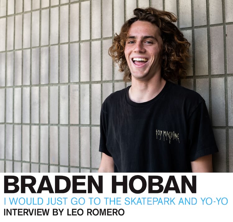 Thrasher Magazine Braden Hoban Interview Portrait 