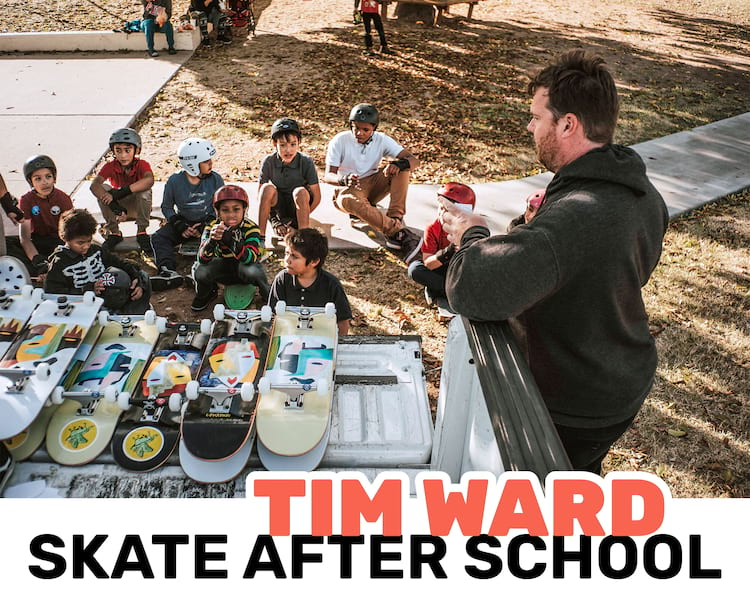 NONPROFIT Tim Ward with Skate After School Group