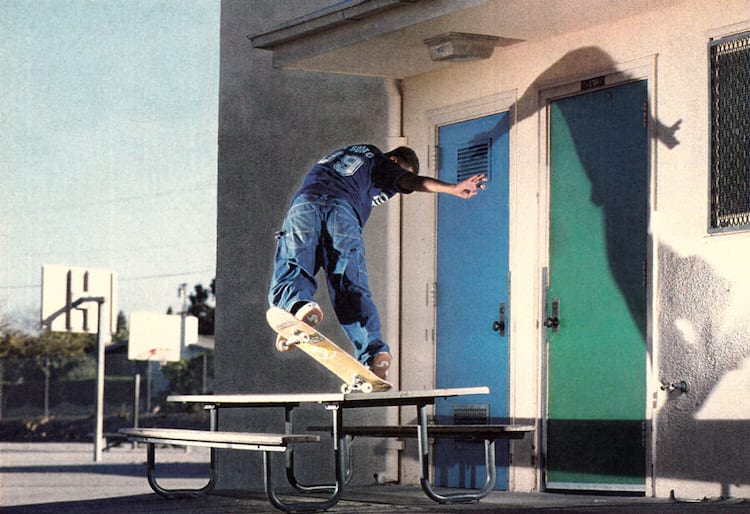 Daewon Song Backside Noseblunt photo Michael Burnett Thrasher Magazine 1998 Slam City Skates Enhanced