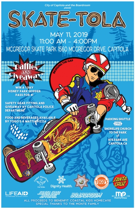 <span class='eventDate'>May 11, 2019</span><style>.eventDate {font-size:14px;color:rgb(150,150,150);font-weight:bold;}</style><br />Skate-Tola Contest