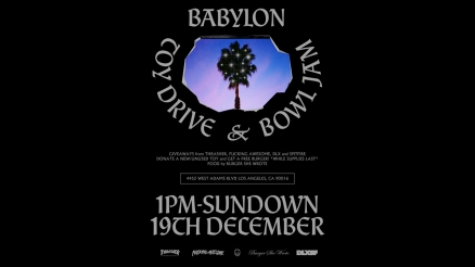 <span class='eventDate'>December 19, 2021</span><style>.eventDate {font-size:14px;color:rgb(150,150,150);font-weight:bold;}</style><br />Babylon Toy Drive and Bowl Jam