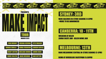 Vans&#039; &quot;Make Impact&quot; Tour Dates