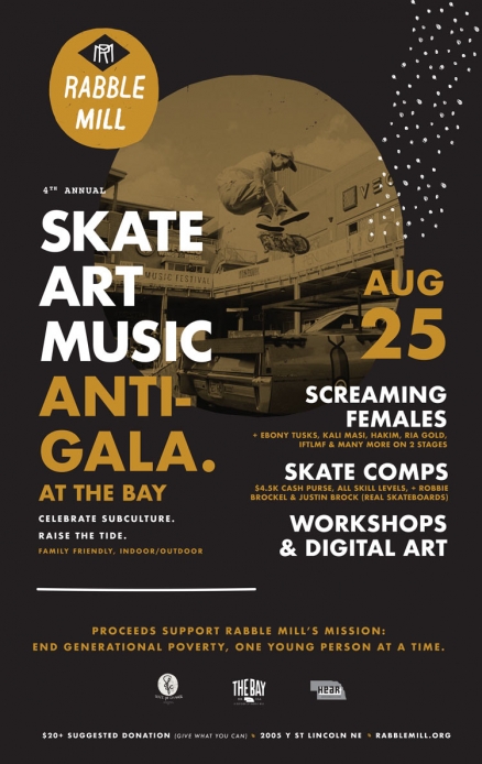 <span class='eventDate'>August 25, 2018</span><style>.eventDate {font-size:14px;color:rgb(150,150,150);font-weight:bold;}</style><br />Skate Art Music Anti-Gala